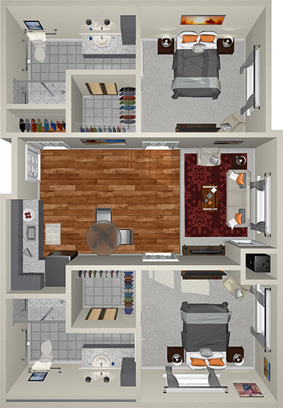 Assisted Living 1 Bedroom Premium B5